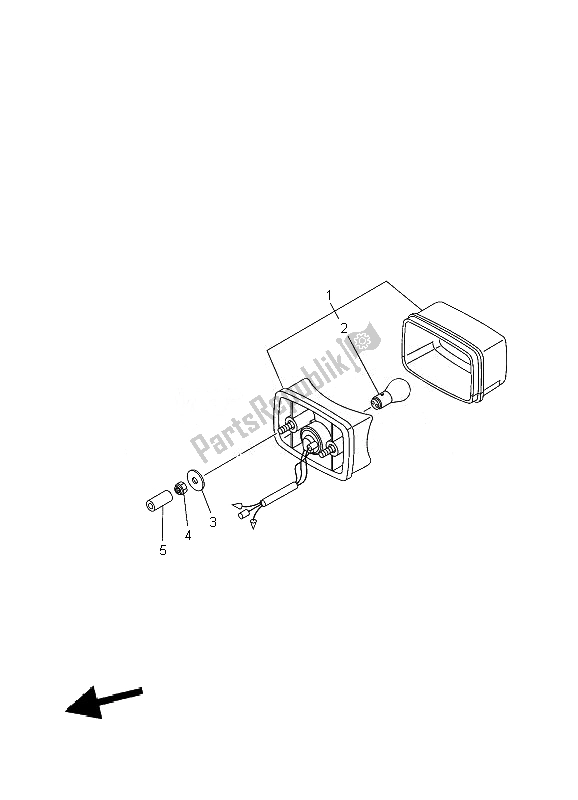 All parts for the Taillight of the Yamaha YFM 700F Grizzly FI EPS 4X4 2010