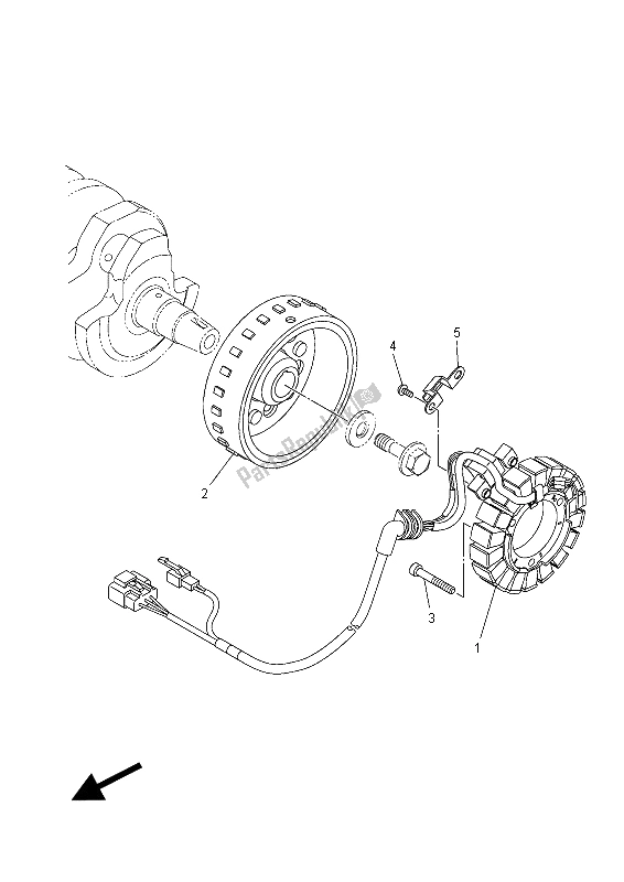 All parts for the Generator of the Yamaha MT-07 700 2015