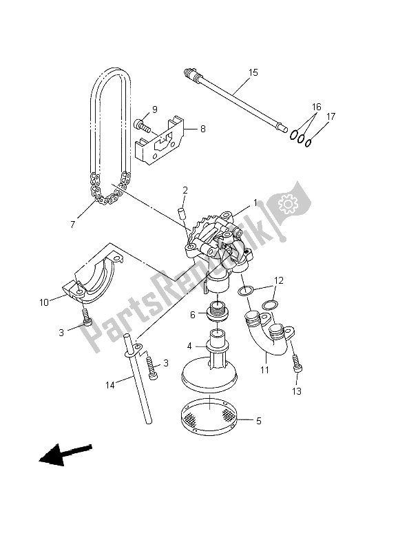 Alle onderdelen voor de Oliepomp van de Yamaha YZF R6 600 2002