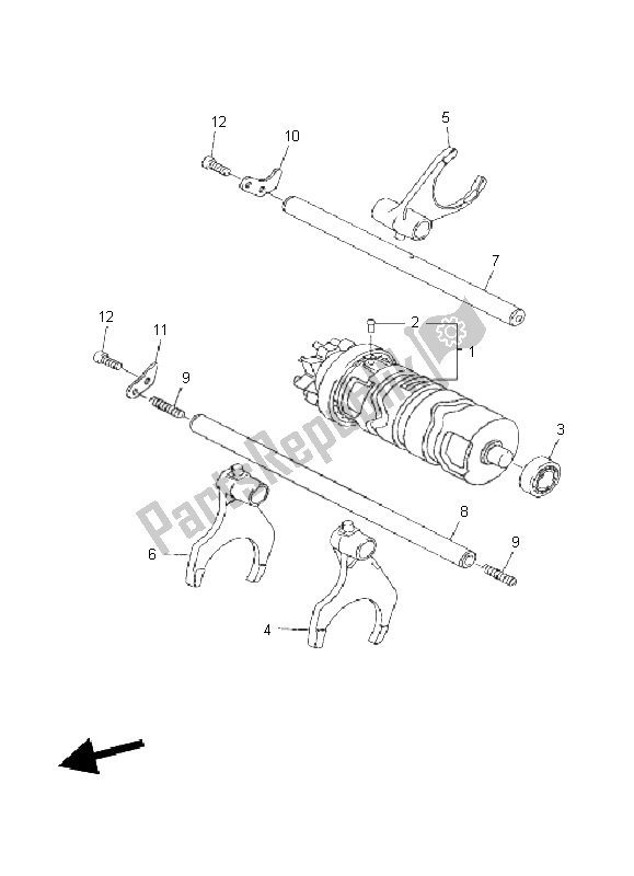 All parts for the Shift Cam & Fork of the Yamaha FZ8 SA Fazer 800 2011