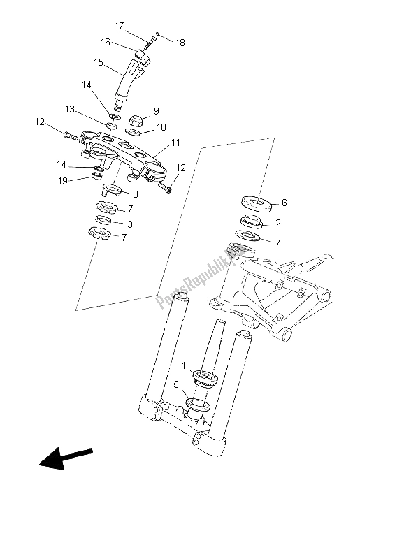 Toutes les pièces pour le Pilotage du Yamaha BT 1100 Bulldog 2002