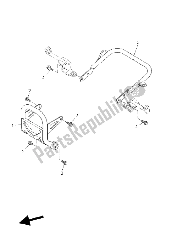 Alle onderdelen voor de Bewaker van de Yamaha YFM 660R 2005