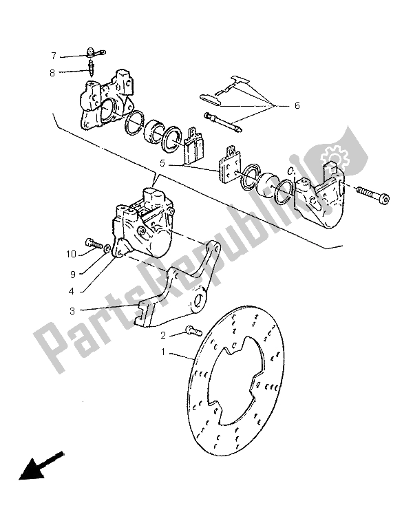 Todas las partes para Freno Trasero de Yamaha SZR 660 1997