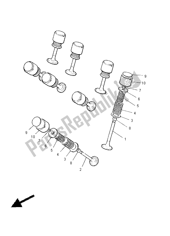 Wszystkie części do Zawór Yamaha XJ 900S Diversion 2000