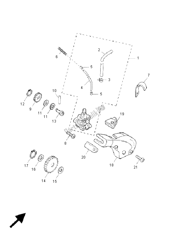 Todas las partes para Bomba De Aceite de Yamaha TZR 50 2009