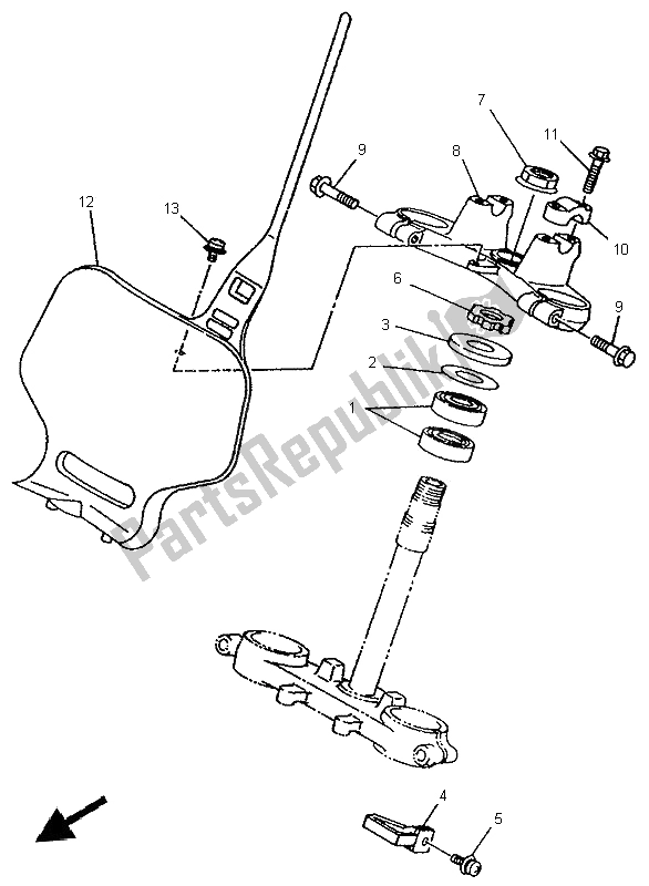 Wszystkie części do Sterowniczy Yamaha YZ 80 LC 1996