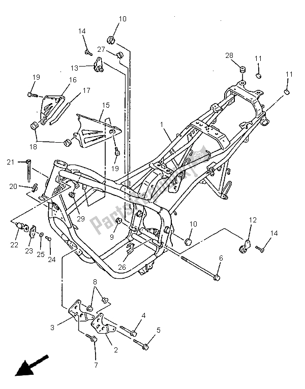 Toutes les pièces pour le Cadre du Yamaha XJ 600N 1999