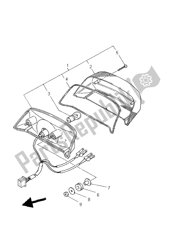 Alle onderdelen voor de Achterlicht van de Yamaha XJ 900S Diversion 2002