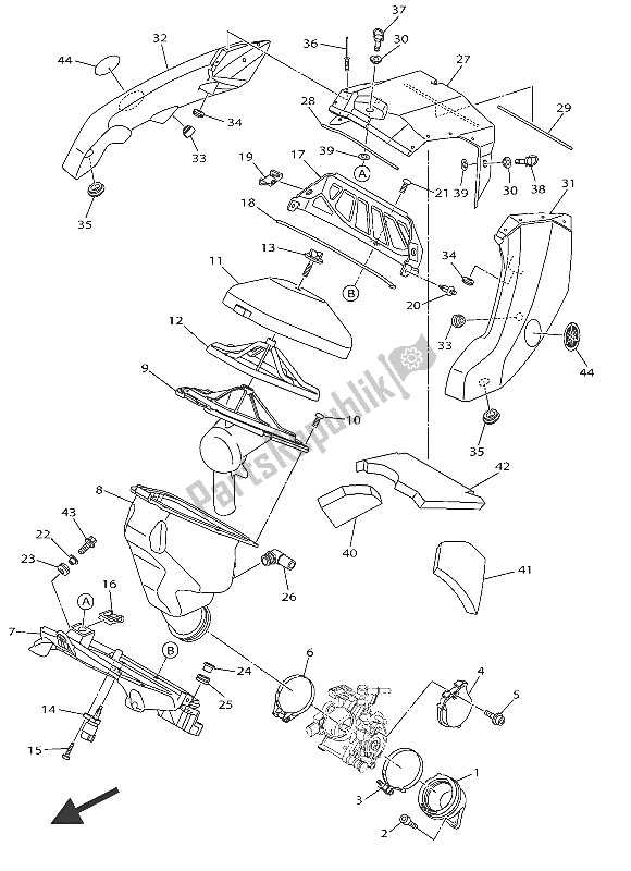 Tutte le parti per il Presa del Yamaha WR 250F 2016