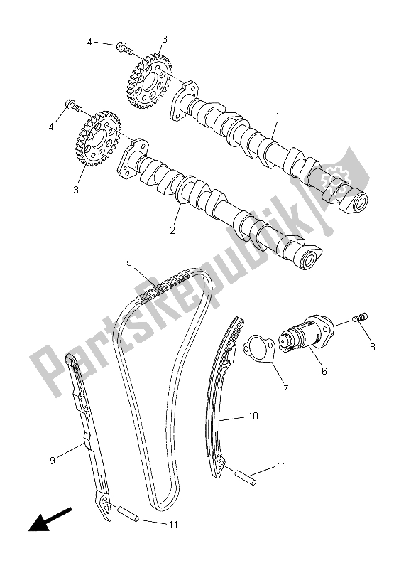 All parts for the Camshaft & Chain of the Yamaha XJ6N 600 2015