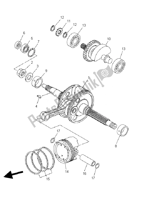 Tutte le parti per il Albero Motore E Pistone del Yamaha YP 400 Majesty 2010