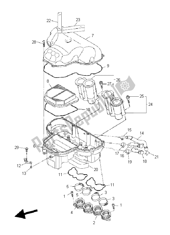 Tutte le parti per il Presa del Yamaha FZ8 S Fazer 800 2011