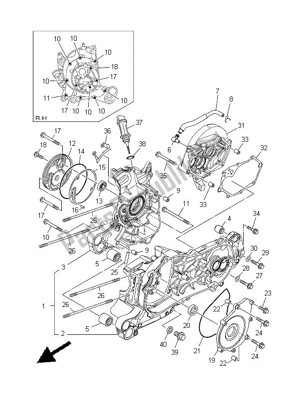 Todas las partes para Caja Del Cigüeñal de Yamaha XC 115S 2014