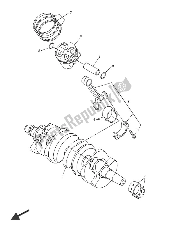 Wszystkie części do Wa? Korbowy I T? Ok Yamaha XJ6S 600 2016