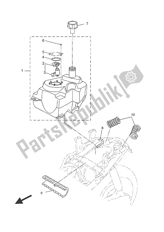 All parts for the Fuel Tank of the Yamaha NS 50F 2016