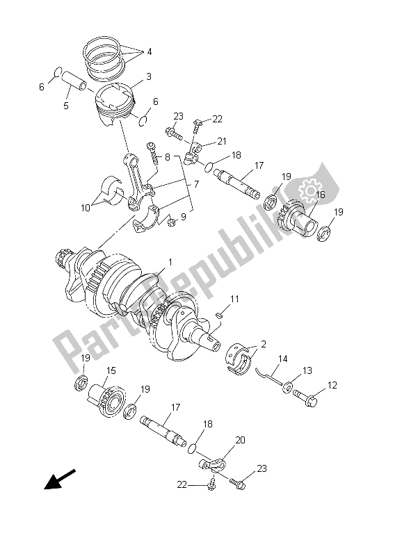 Todas las partes para Cigüeñal Y Pistón de Yamaha FJR 1300 2003