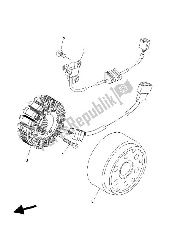 Todas las partes para Generador de Yamaha MT 01 5 YU4 1670 2006