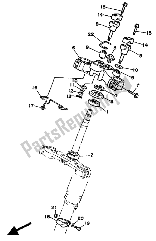 Todas las partes para Direccion de Yamaha XTZ 750 Supertenere 1991