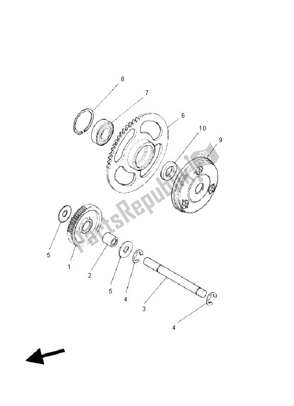 Toutes les pièces pour le Embrayage De Démarrage du Yamaha YFM 125 Breeze 2002