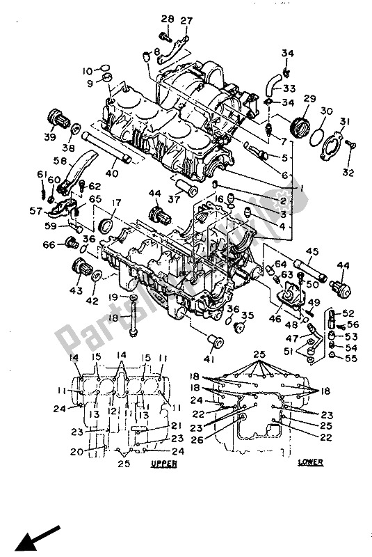 Tutte le parti per il Carter del Yamaha XJ 600 1990