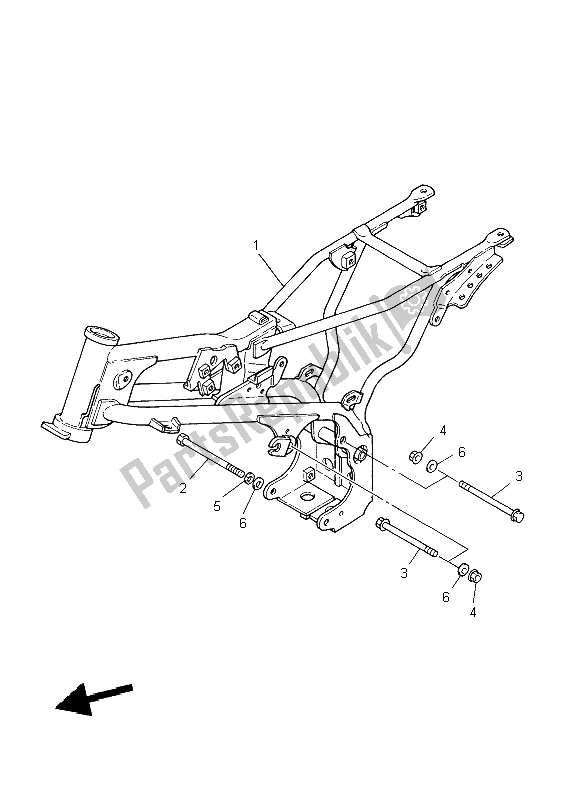 Toutes les pièces pour le Cadre du Yamaha PW 80 2004