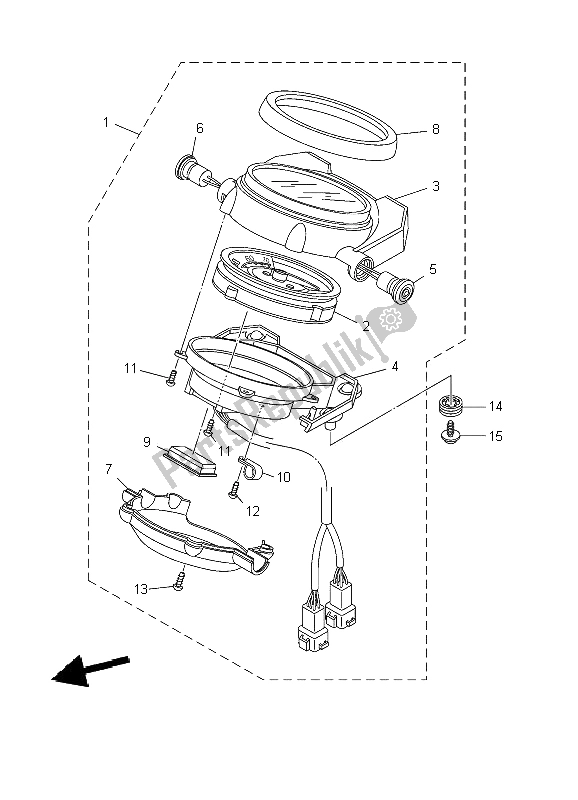 Tutte le parti per il Metro del Yamaha MT 01S 1670 2009