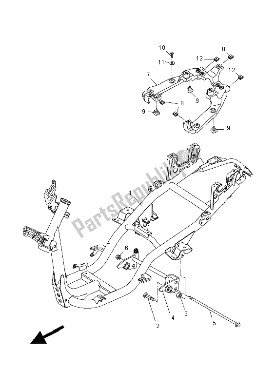 Todas las partes para Marco de Yamaha NS 50 Aerox 2014