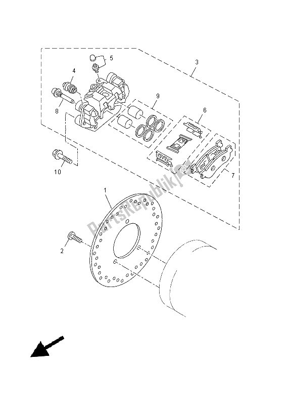 Todas las partes para Pinza De Freno Trasero de Yamaha YP 400R 2015