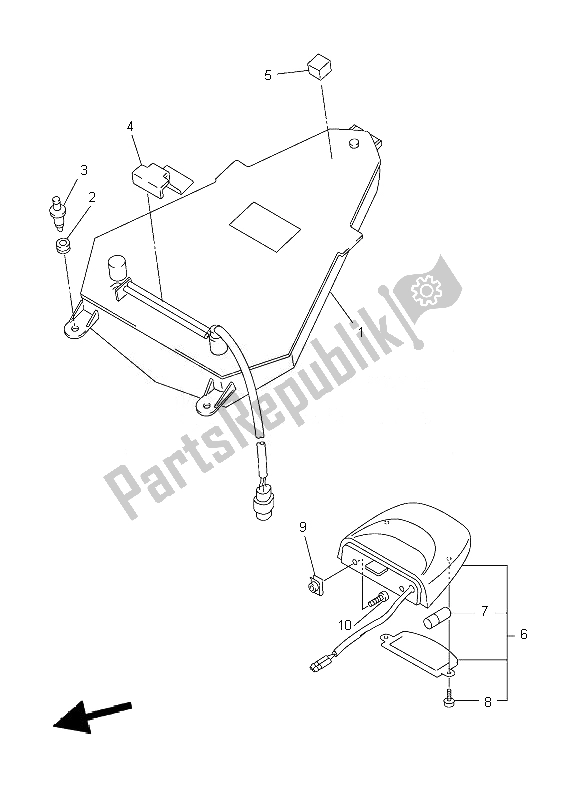 Tutte le parti per il Fanale Posteriore del Yamaha YZF R6 600 2007