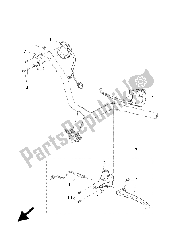 Todas las partes para Interruptor De Palanca Y Palanca de Yamaha CW 50 BWS 2005