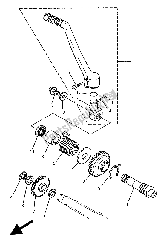 Toutes les pièces pour le Entrée du Yamaha WR 250Z 1997