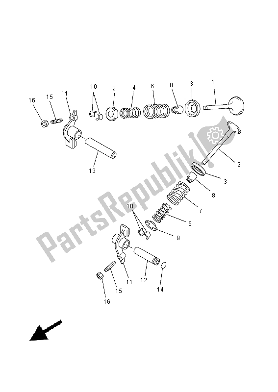 All parts for the Valve of the Yamaha YP 250 RA 2015