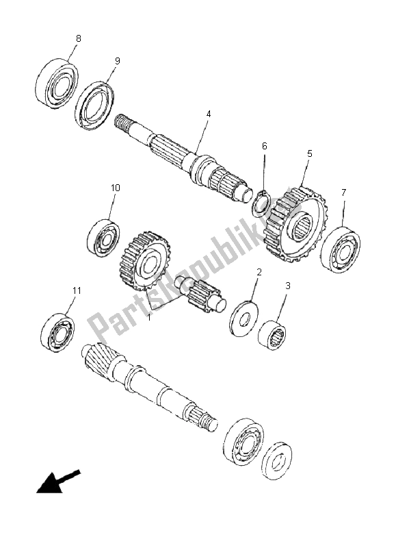 Toutes les pièces pour le Transmission du Yamaha YP 125R E Majesty 2008