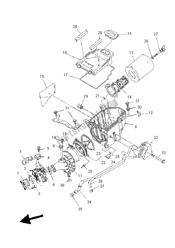 Toutes les pièces pour le Admission du Yamaha YZF 450R SE 2011