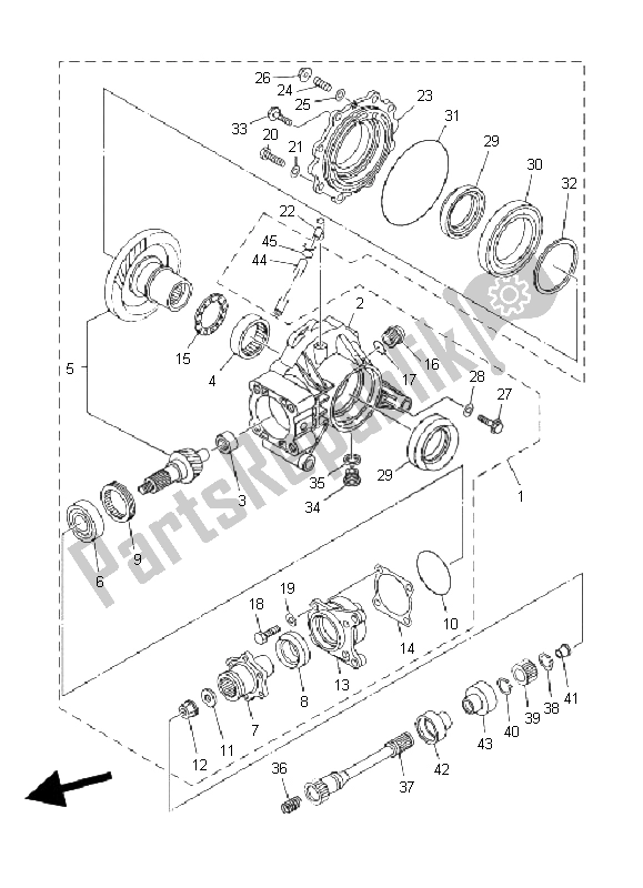 Tutte le parti per il Albero Di Trasmissione del Yamaha YFM 660F Grizzly Limited 2003