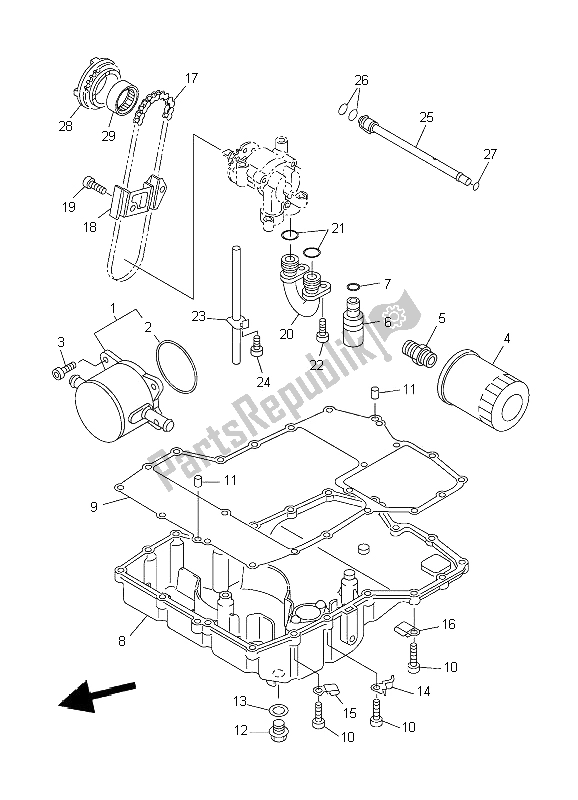 Toutes les pièces pour le Refroidisseur D'huile du Yamaha FJR 1300 2002