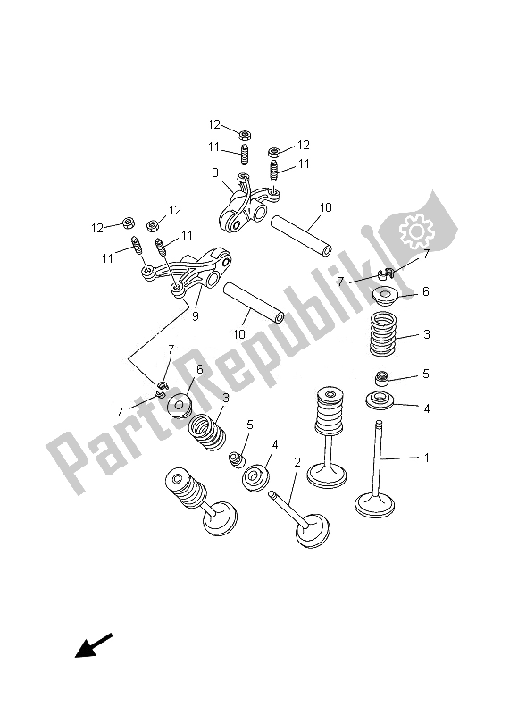 Tutte le parti per il Valvola del Yamaha YFM 700 GPD Grizzly 4X4 2013
