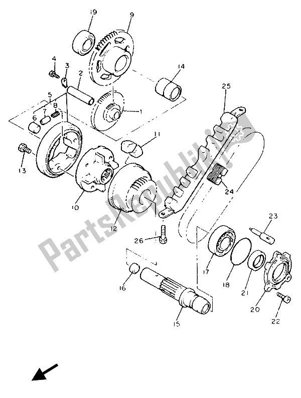 Toutes les pièces pour le Entrée du Yamaha FJ 1200 1986