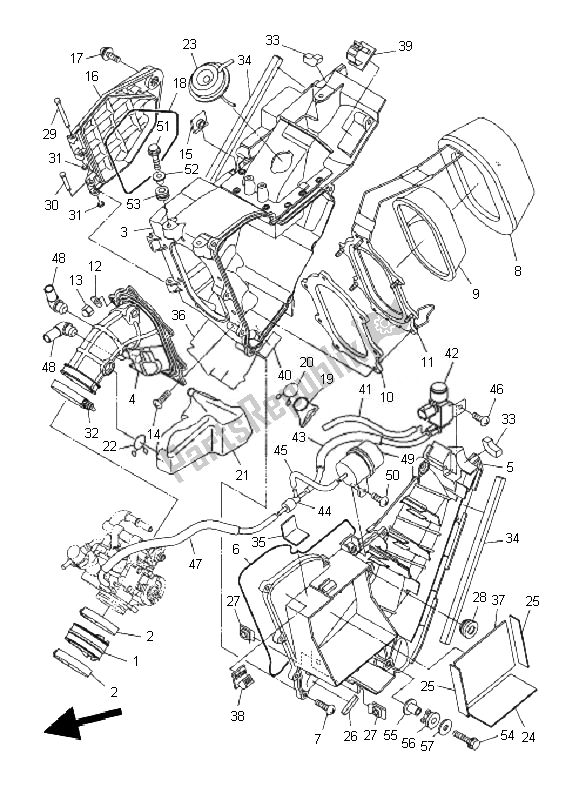 Toutes les pièces pour le Admission du Yamaha WR 250X 2010