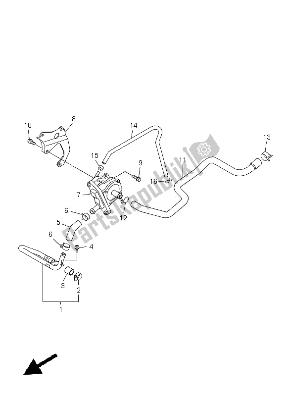 All parts for the Air Induction System of the Yamaha WR 250F 2013