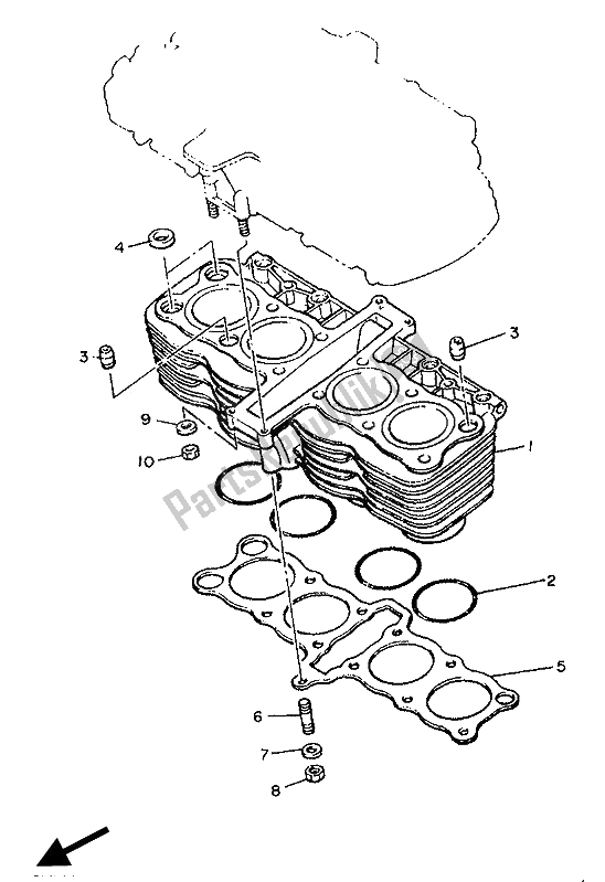 Todas las partes para Culata 2 de Yamaha XJ 600 1991