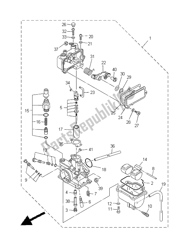Alle onderdelen voor de Carburator van de Yamaha TT R 110E 2012