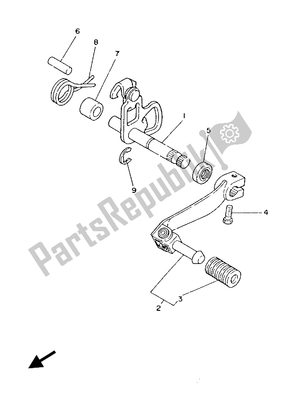 Tutte le parti per il Albero Del Cambio del Yamaha IT 200 1986