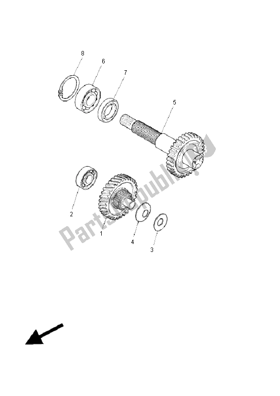 Toutes les pièces pour le Transmission du Yamaha CW 50 2011