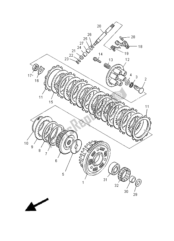 Toutes les pièces pour le Embrayage du Yamaha XJ 900S Diversion 2000