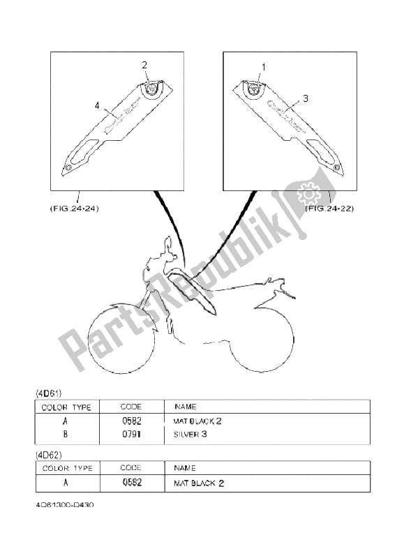 All parts for the Graphic & Emblem of the Yamaha XG 250 Tricker 2005