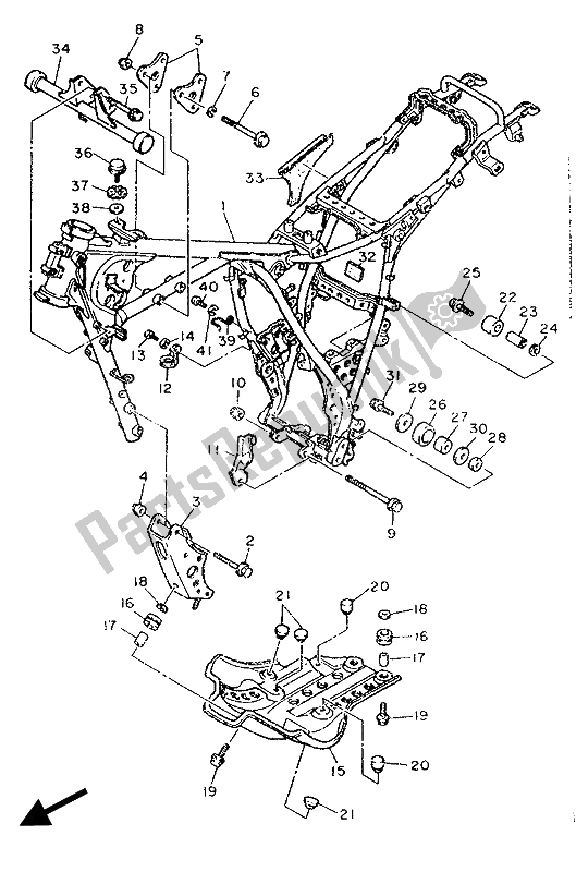 Todas las partes para Marco de Yamaha XT 600Z Tenere 1990