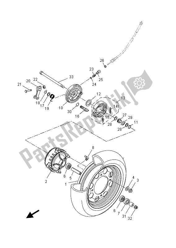 Todas las partes para Rueda Delantera de Yamaha YN 50E 2013