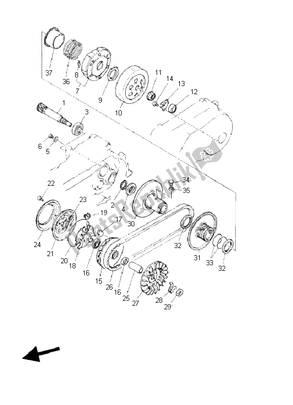 Wszystkie części do Sprz? G? O Yamaha YFM 125 Breeze 2003