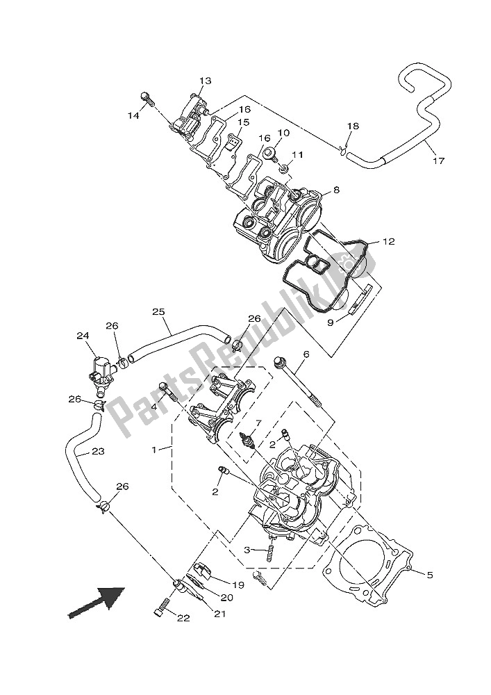 Todas las partes para Cabeza De Cilindro de Yamaha YXE 700E 2016